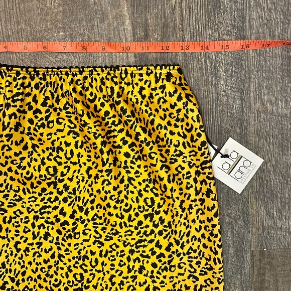 Nordstrom La La Land Straight Pencil Leopard Print Satin Midi Slip Skirt NWT - Picture 6 of 9